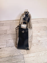 Load image into Gallery viewer, Silver Quilted Baguette Bag