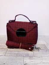 Load image into Gallery viewer, Burgundy and Black Crossbody Handbag