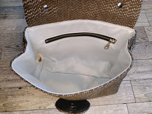 Load image into Gallery viewer, Grey and White Crossbody Handbag