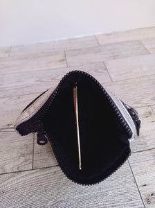 Upcycled Double Zip Pouch